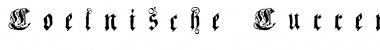 Download Coelnische Current Fraktur OsF UNZ1 Italic Font Title Preview