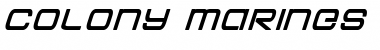 Download Colony Marines Bold Italic Bold Italic Font Title Preview