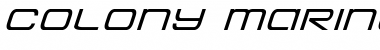 Download Colony Marines Expanded Italic Expanded Italic Font Title Preview