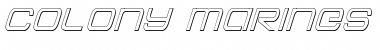 Download Colony Marines Outline Italic Outline Italic Font Title Preview