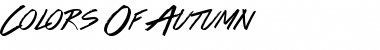 Download Colors Of Autumn Regular Font Title Preview