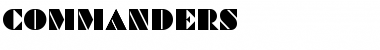 Download Commanders Regular Font Title Preview