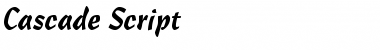Download Cascade Script Medium Font Title Preview