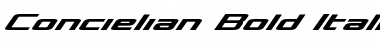 Download Concielian Bold Italic Bold Italic Font Title Preview
