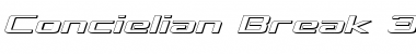 Download Concielian Break 3D Semi-Italic Semi-Italic Font Title Preview