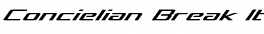 Download Concielian Break Italic Italic Font Title Preview