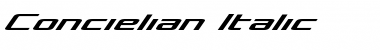 Download Concielian Italic Italic Font Title Preview