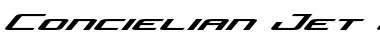 Download Concielian Jet Expanded Italic Expanded Italic Font Title Preview