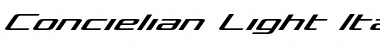 Download Concielian Light Italic Light Italic Font Title Preview