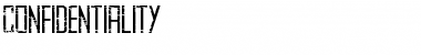 Download CONFIDENTIALITY Regular Font Title Preview