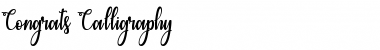 Download Congrats Calligraphy Regular Font Title Preview