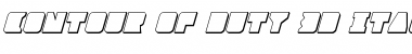 Download Contour of Duty 3D Italic Italic Font Title Preview