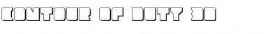 Download Contour of Duty 3D Regular Font Title Preview