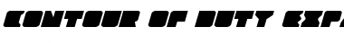 Download Contour of Duty Expanded Italic Expanded Italic Font Title Preview
