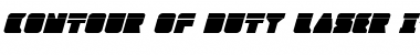 Download Contour of Duty Laser Italic Italic Font Title Preview