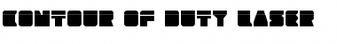 Download Contour of Duty Laser Regular Font Title Preview
