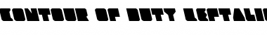 Download Contour of Duty Leftalic Italic Font Title Preview