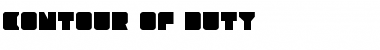 Download Contour of Duty Regular Font Title Preview