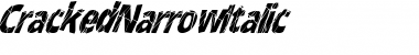 Download CrackedNarrowItalic Regular Font Title Preview