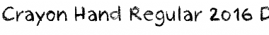 Download Crayon Hand Regular 2016 Demo Regular Font Title Preview