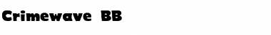 Download Crimewave BB Regular Font Title Preview