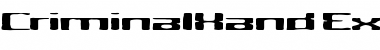 Download CriminalHand Extended Font Title Preview
