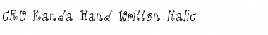 Download CRU-Kanda-Hand-Written-Italic Italic Font Title Preview