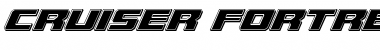 Download Cruiser Fortress Bevel Italic Italic Font Title Preview