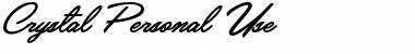 Download Crystal Personal Use Regular Font Title Preview