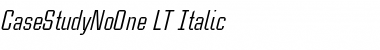 Download CaseStudyNoOne LT Italic Font Title Preview