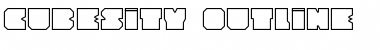 Download Cubesity outline Regular Font Title Preview