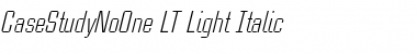 Download CaseStudyNoOne LT Light Italic Font Title Preview