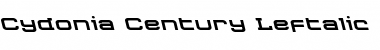 Download Cydonia Century Leftalic Italic Font Title Preview