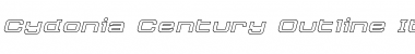 Download Cydonia Century Outline Italic Outline Italic Font Title Preview