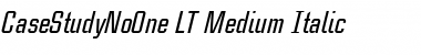 Download CaseStudyNoOne LT Medium Italic Font Title Preview