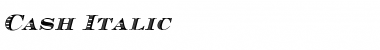 Download Cash Italic Font Title Preview