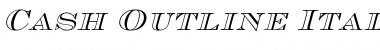 Download Cash Outline Italic Font Title Preview