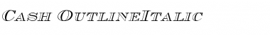 Download Cash Outline Italic Font Title Preview