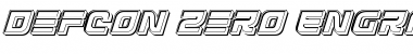 Download Defcon Zero Engraved Italic Italic Font Title Preview