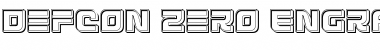 Download Defcon Zero Engraved Regular Font Title Preview