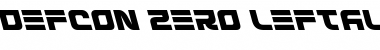 Download Defcon Zero Leftalic Italic Font Title Preview