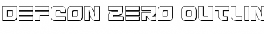 Download Defcon Zero Outline Outline Font Title Preview