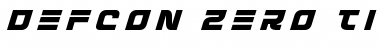 Download Defcon Zero Title Italic Italic Font Title Preview