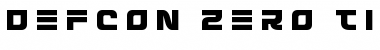 Download Defcon Zero Title Regular Font Title Preview