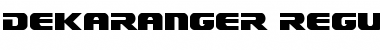 Download Dekaranger Regular Font Title Preview