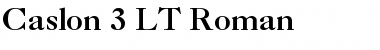 Download Caslon 3 LT Regular Font Title Preview