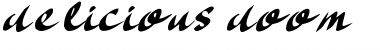 Download Delicious Doom Regular Font Title Preview