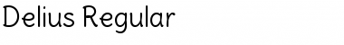 Download Delius Regular Font Title Preview
