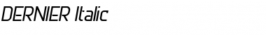 Download DERNIER Italic Font Title Preview