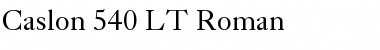 Download Caslon 540 LT Regular Font Title Preview